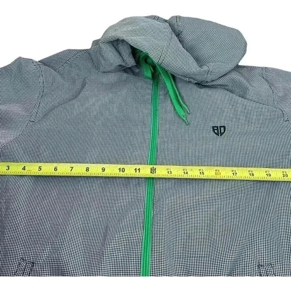 Artful Dodger Black White & Green Full Zip Jacket Windbreaker Size Large - Picture 10 of 13